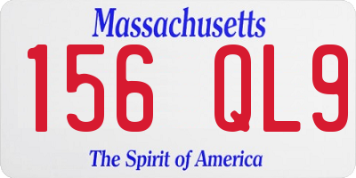MA license plate 156QL9