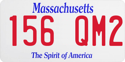 MA license plate 156QM2
