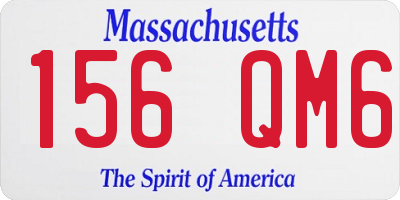MA license plate 156QM6