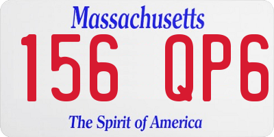 MA license plate 156QP6