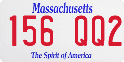 MA license plate 156QQ2