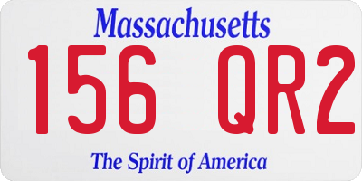 MA license plate 156QR2