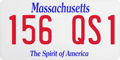 MA license plate 156QS1