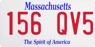 MA license plate 156QV5