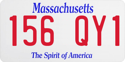 MA license plate 156QY1