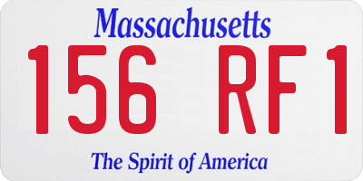 MA license plate 156RF1