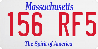 MA license plate 156RF5
