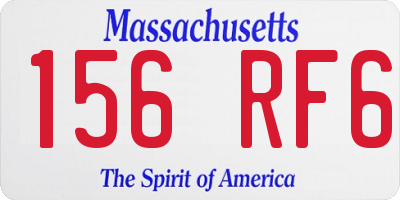 MA license plate 156RF6