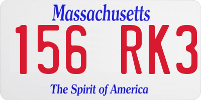 MA license plate 156RK3