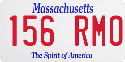 MA license plate 156RM0