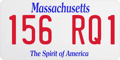MA license plate 156RQ1
