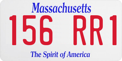 MA license plate 156RR1