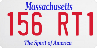 MA license plate 156RT1