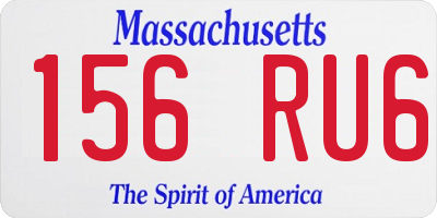 MA license plate 156RU6