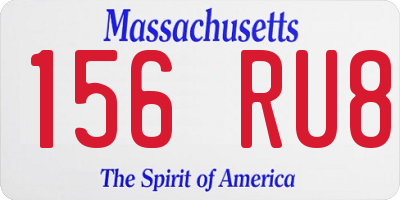 MA license plate 156RU8