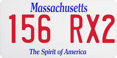 MA license plate 156RX2