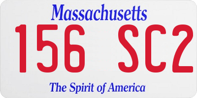 MA license plate 156SC2