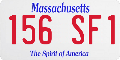 MA license plate 156SF1