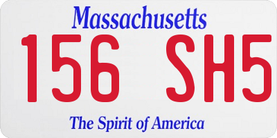 MA license plate 156SH5