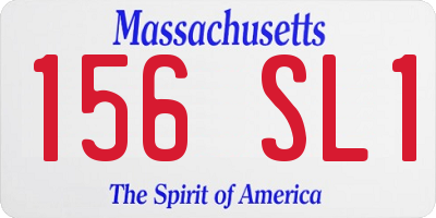 MA license plate 156SL1