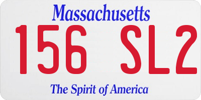 MA license plate 156SL2