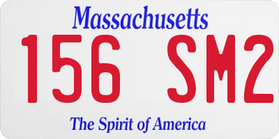 MA license plate 156SM2