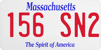 MA license plate 156SN2