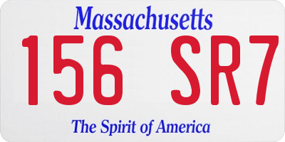 MA license plate 156SR7