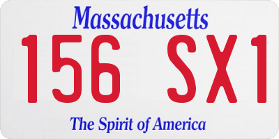 MA license plate 156SX1