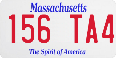 MA license plate 156TA4