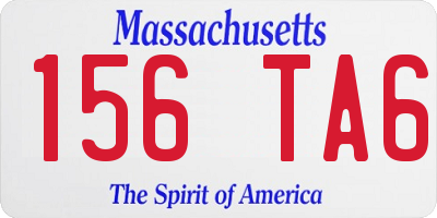 MA license plate 156TA6
