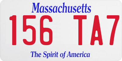 MA license plate 156TA7