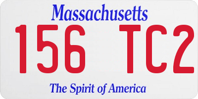 MA license plate 156TC2