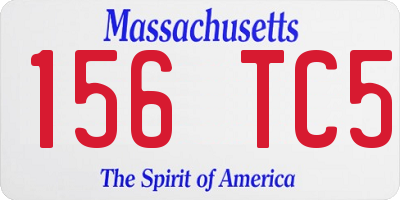 MA license plate 156TC5