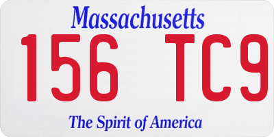 MA license plate 156TC9
