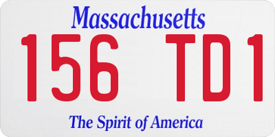 MA license plate 156TD1