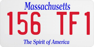 MA license plate 156TF1