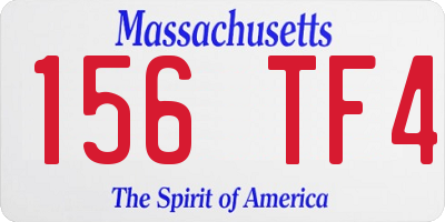 MA license plate 156TF4