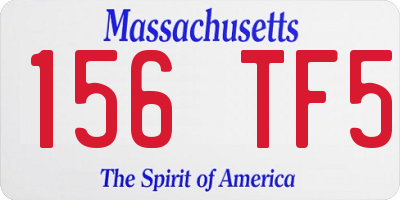 MA license plate 156TF5