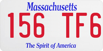 MA license plate 156TF6