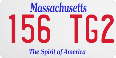 MA license plate 156TG2