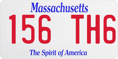 MA license plate 156TH6
