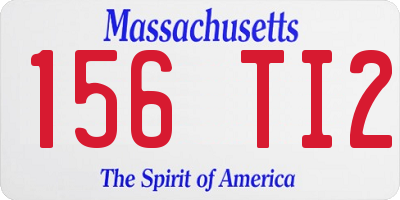 MA license plate 156TI2