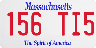 MA license plate 156TI5