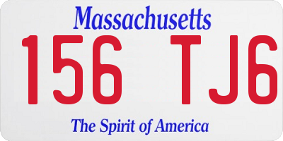 MA license plate 156TJ6