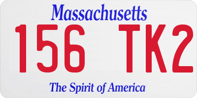 MA license plate 156TK2
