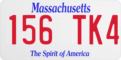 MA license plate 156TK4