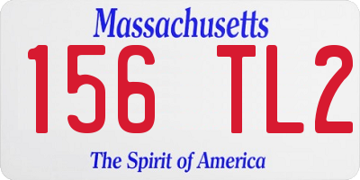 MA license plate 156TL2