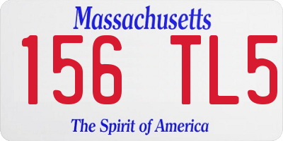 MA license plate 156TL5