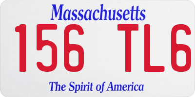 MA license plate 156TL6